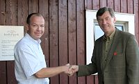 Bildet er tatt i fjor høst da olje- og energiminister Einar Steensnæs besøkte Valdres Kontorpark.