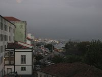Ponta Delgada i skumringen